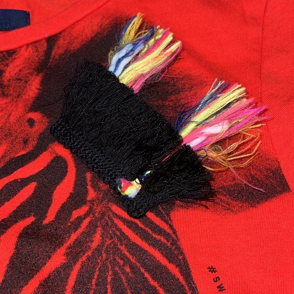 Girls Embellished Zebra Tee (XL 12) - Picture 2 of 6